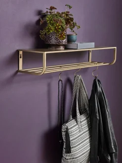 Appendiabiti Da Parete In Metallo Shelf