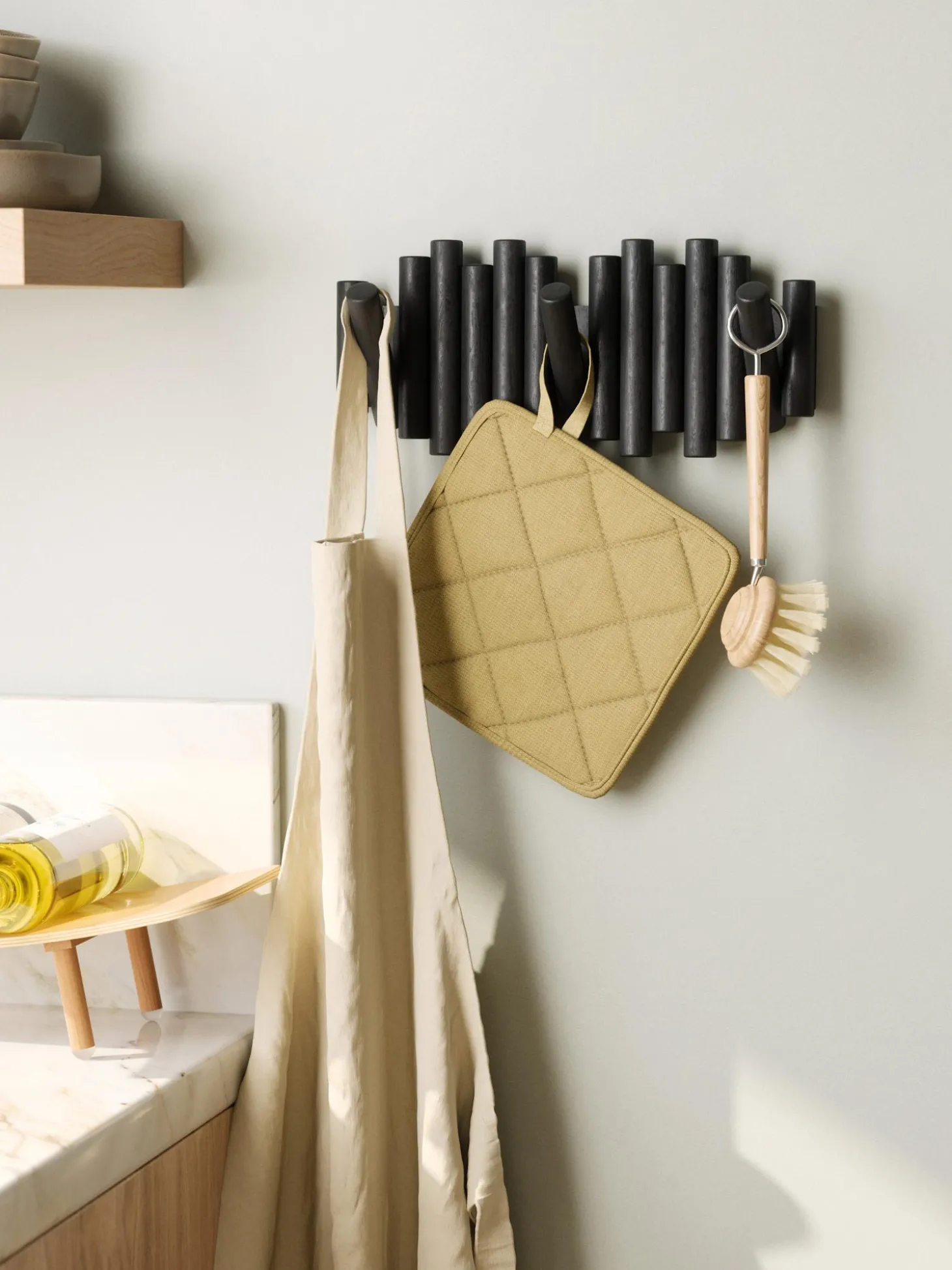 Appendiabiti Da Parete In Legno Di Pino Picket