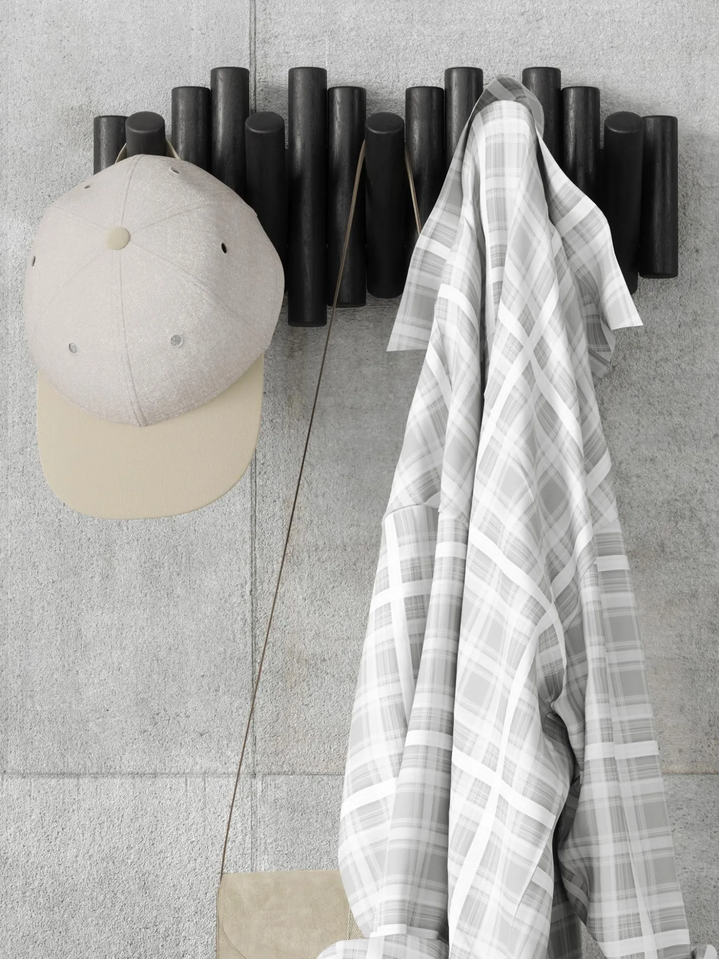 Appendiabiti Da Parete In Legno Di Pino Picket