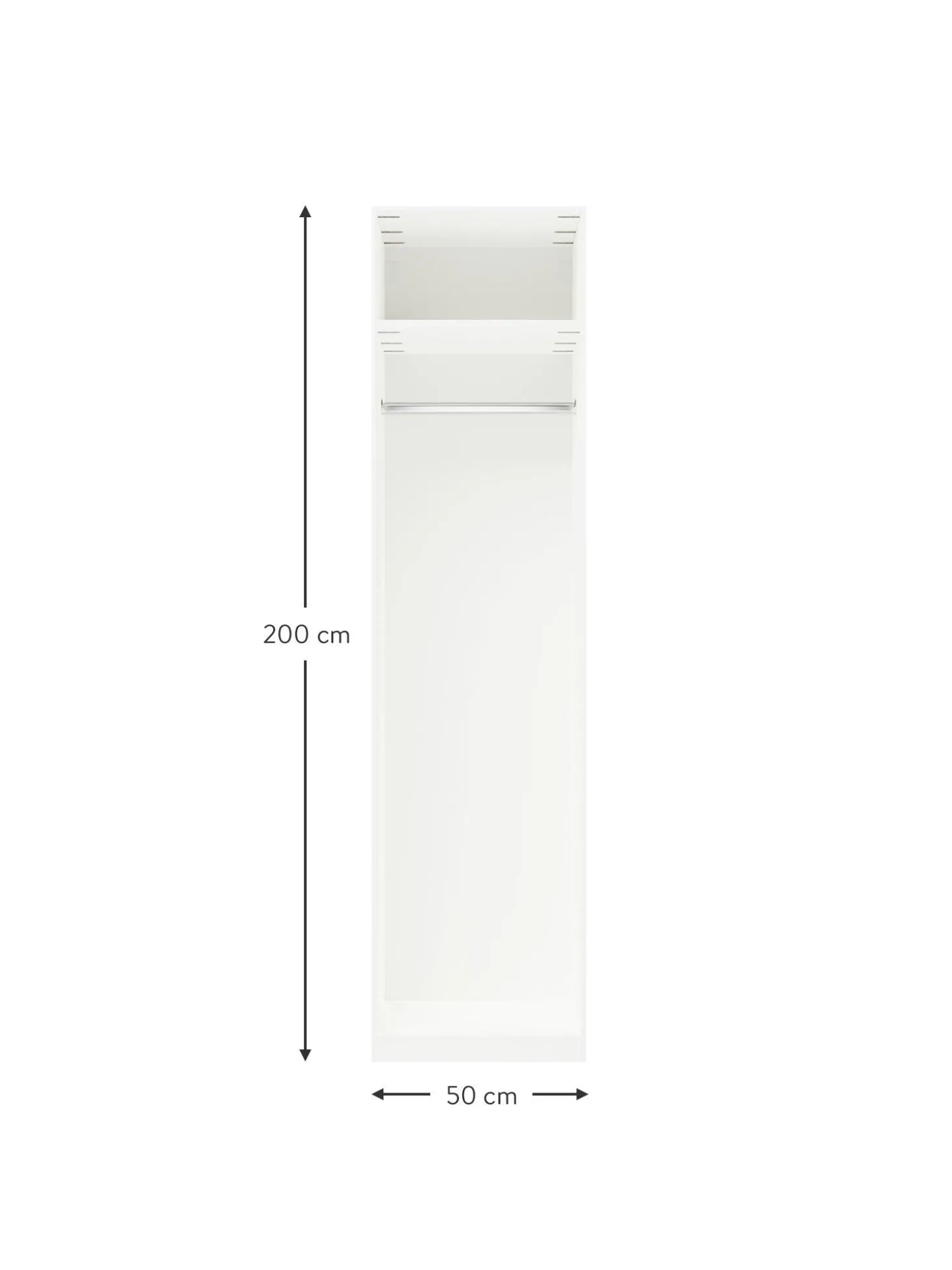 Armadio Componibile Ad Anta Girevole Leon, Larg. 50 Cm, Diverse Varianti