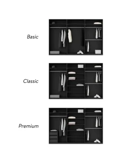 Armadio Componibile Ad Ante Battenti Leon, Larg. 300 Cm, In Diverse Varianti