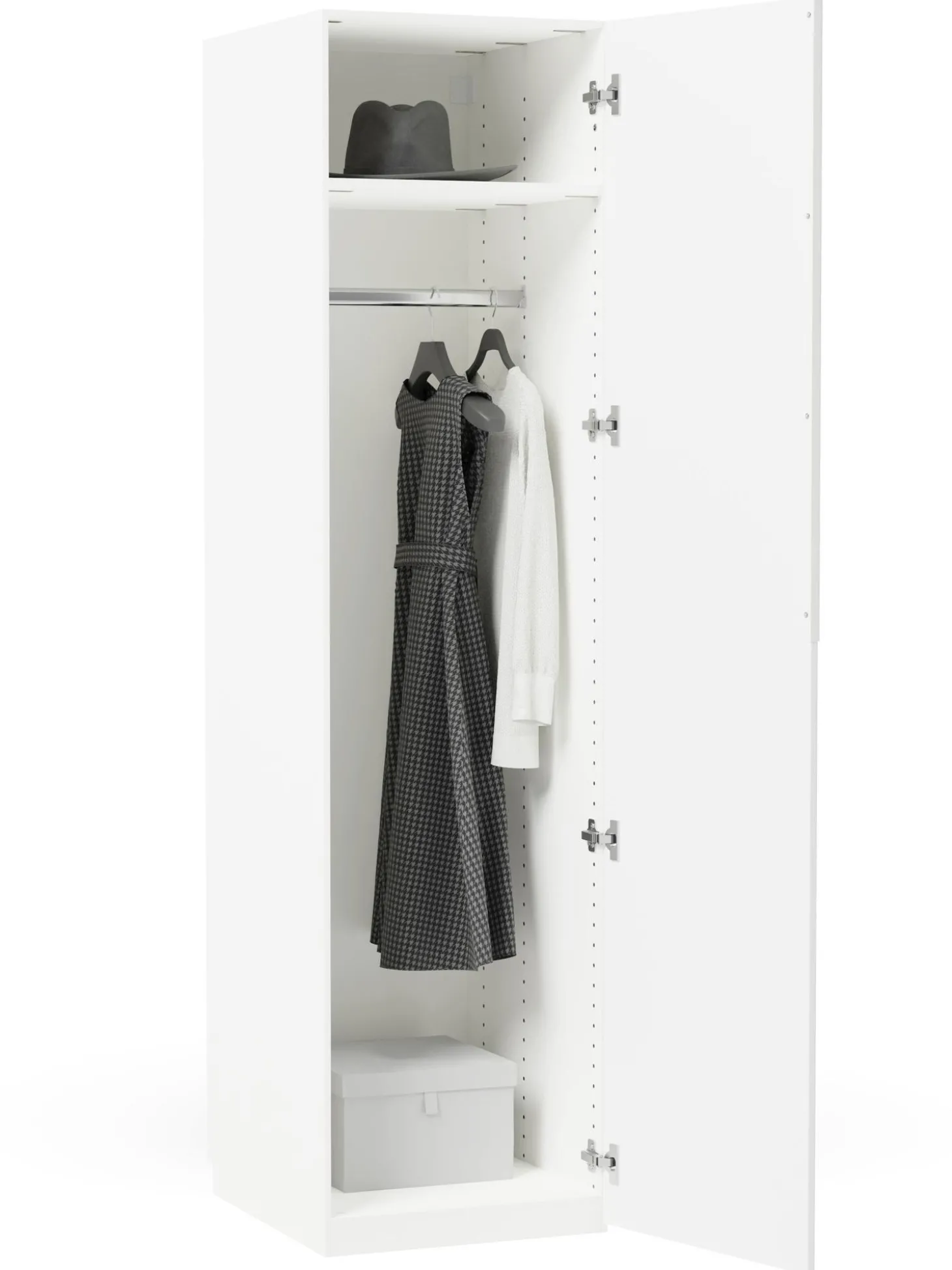 Armadio Componibile Ad Anta Girevole Leon, Larg. 50 Cm, Diverse Varianti