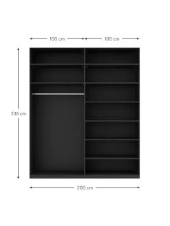 Armadio Componibile Ad Ante Battenti Leon, Larg. 200 Cm, In Diverse Varianti