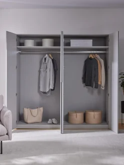 Armadio Componibile Con Ante Battenti Leon, Larg. 200 Cm, In Diverse Varianti