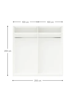 Armadio Componibile Con Ante Battenti Leon, Larg. 200 Cm, In Diverse Varianti