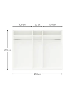 Armadio Componibile Con Anta Battente Charlotte, Larg. 250 Cm, In Diverse Varianti