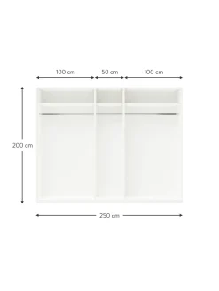 Armadio Componibile Con Ante Battenti Charlotte, Larg. 250 Cm, In Diverse Varianti