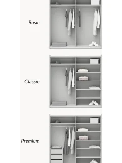 Armadio Componibile Con Ante Battenti Simone, Larg. 200 Cm, In Diverse Varianti