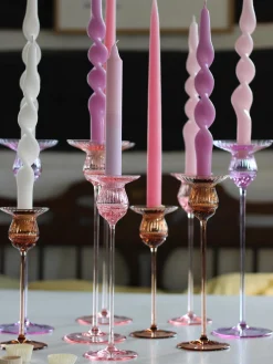 Candelabro In Vetro Soffiato Tulipan