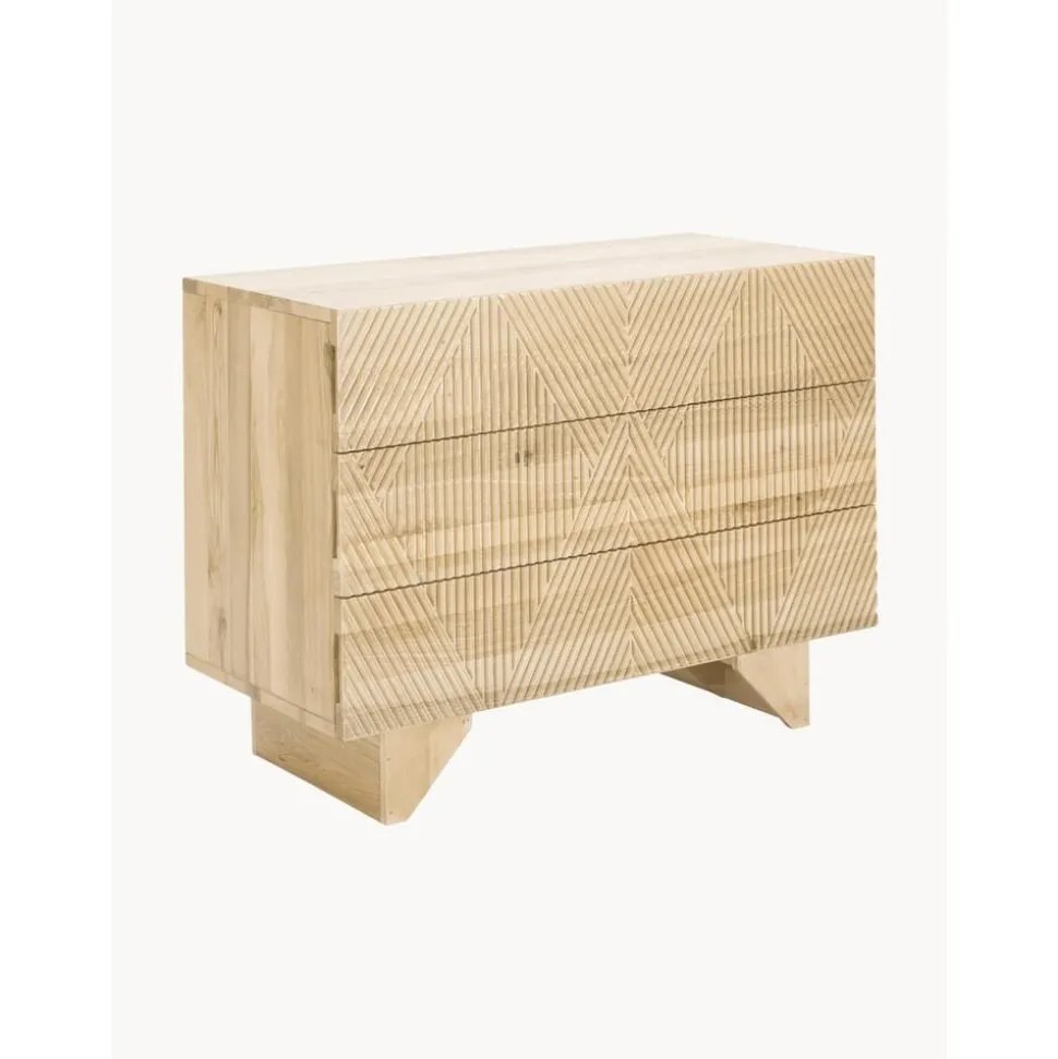 Cassettiera In Legno Frassino Massiccio Louis