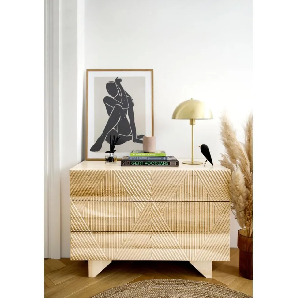 Cassettiera In Legno Frassino Massiccio Louis