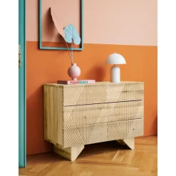 Cassettiera In Legno Frassino Massiccio Louis