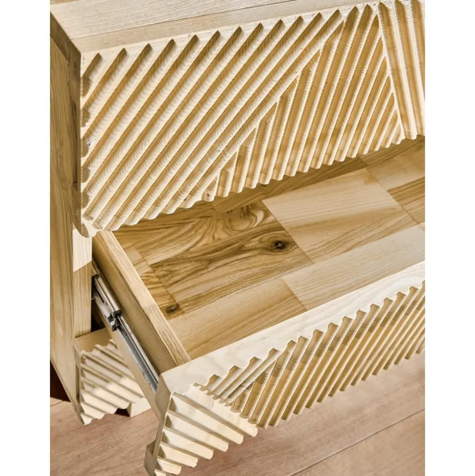 Cassettiera In Legno Frassino Massiccio Louis