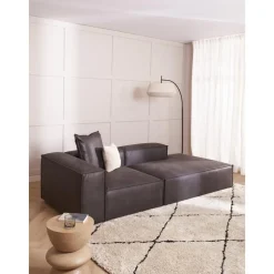 Chaise Longue Componibile In Pelle Riciclata Lennon