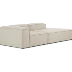 Chaise Longue Componibile In Velluto A Coste Lennon