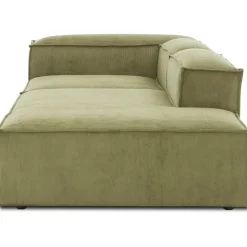 Chaise Longue Componibile In Velluto A Coste Lennon