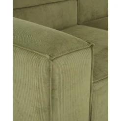 Chaise Longue Componibile In Velluto A Coste Lennon