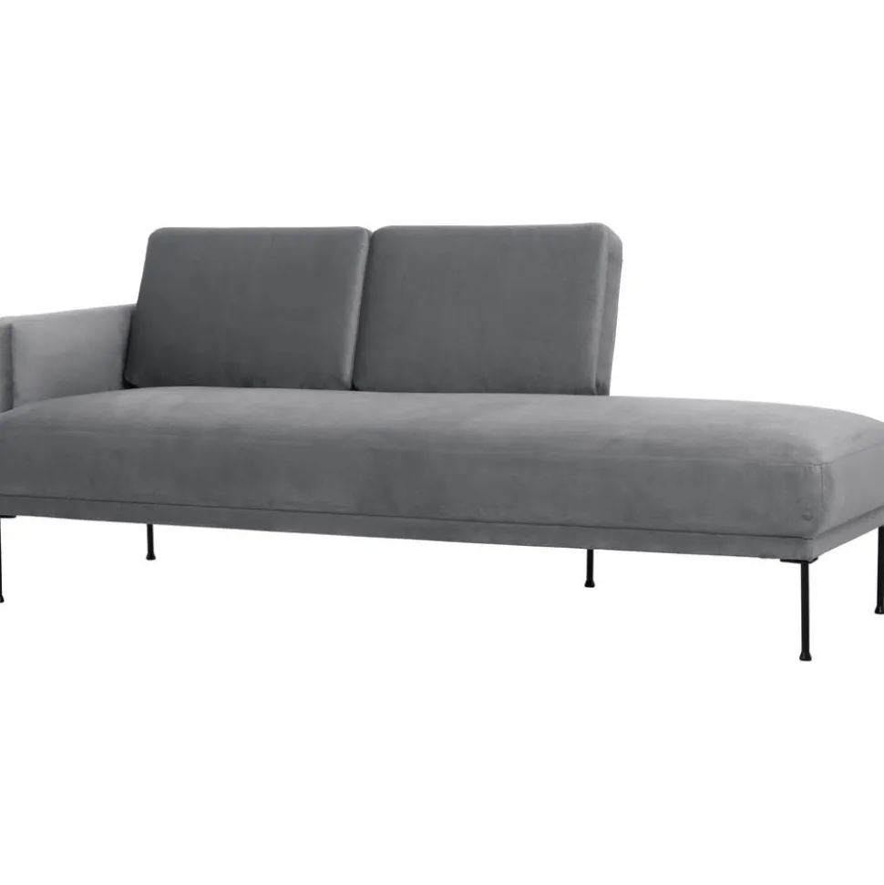 Chaise Longue In Velluto Fluente