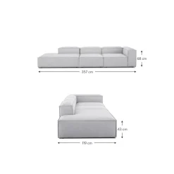 Chaise Longue Xl Componibile Lennon