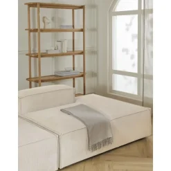 Chaise Longue Xl Componibile In Velluto A Coste Lennon