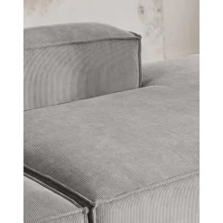 Chaise Longue Xl Componibile In Velluto A Coste Lennon