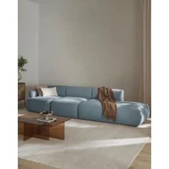 Chaise Longue Xl Componibile In Boucle Sofia