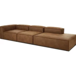 Chaise Longue Xl Componibile In Pelle Riciclata Lennon