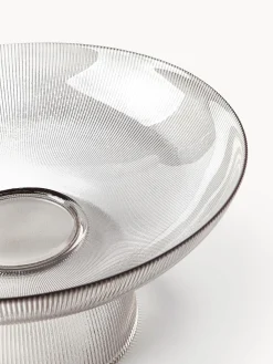 Ciotola In Vetro Con Superficie Scanalata Lija