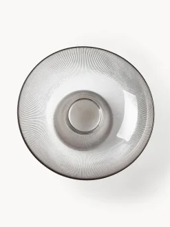 Ciotola In Vetro Con Superficie Scanalata Lija