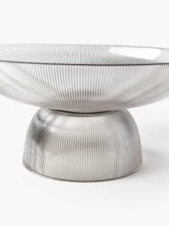 Ciotola In Vetro Con Superficie Scanalata Lija