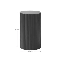 Colonna Decorativa Con Rilievo Scanalato Lunden