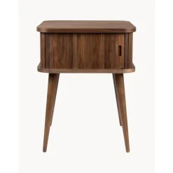 Comodino In Legno Con Anta Scorrevole E Frontale Scanalato Barbier