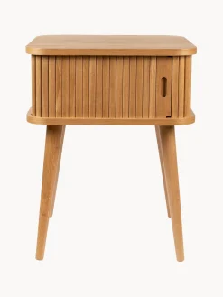 Comodino In Legno Con Anta Scorrevole E Frontale Scanalato Barbier