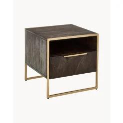 Comodino In Legno Di Mango Massiccio Harry