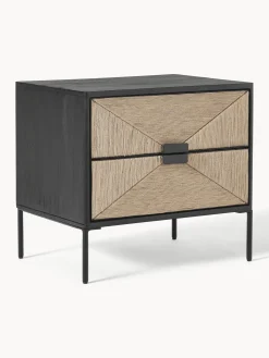 Comodino In Legno Di Mango Massiccio Con Cassetti June