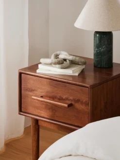 Comodino In Legno Di Mango Massiccio Paul