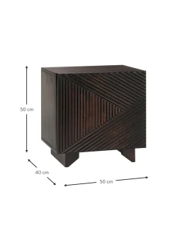 Comodino In Legno Di Mango Massiccio Louis