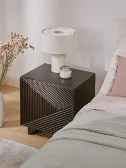 Comodino In Legno Di Mango Massiccio Louis