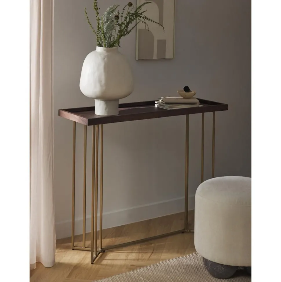 Consolle Con Piano In Legno Massiccio Luca