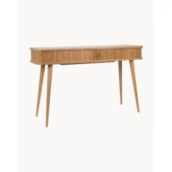 Consolle In Legno Con Vano Portaoggetti E Frontale Scanalato Barbier