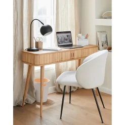 Consolle In Legno Con Vano Portaoggetti E Frontale Scanalato Barbier