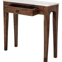 Consolle In Legno Di Mango Con Piano In Marmo Hauge