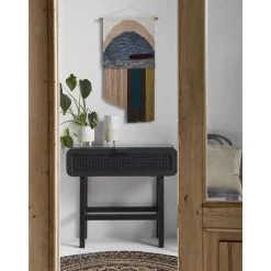 Consolle In Legno Di Teak E Rattan Merge