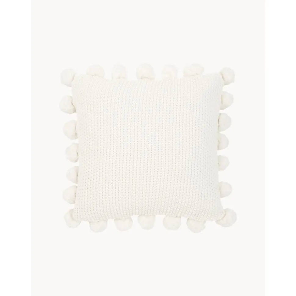 Copricuscino A Maglia Con Pompon Molly