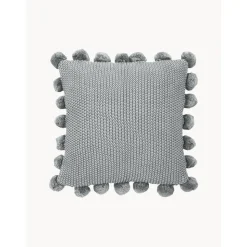 Copricuscino A Maglia Con Pompon Molly