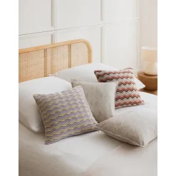 Copricuscino A Maglia In Cotone Emilio