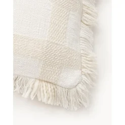 Copricuscino A Quadri Con Frange Kaspar