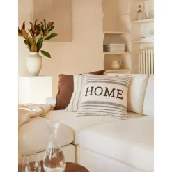 Copricuscino A Righe In Cotone Riciclato Home