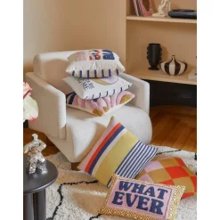 Copricuscino A Righe In Cotone Organico Stani