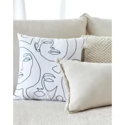 Copricuscino Aria Con Disegno Astratto One Line